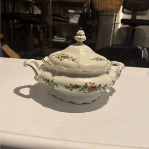 Elegant Floral Porcelain Soup Tureen